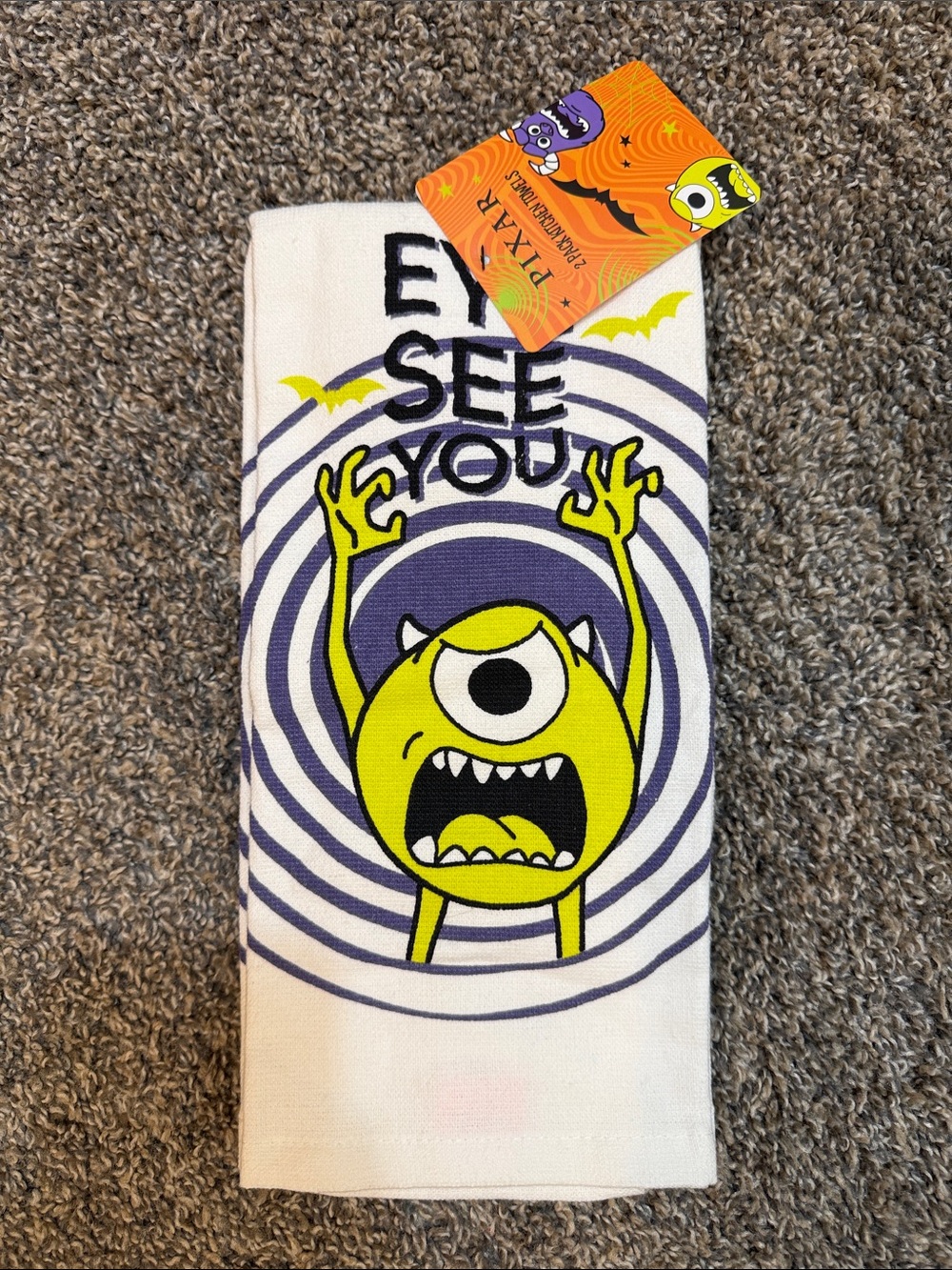 Halloween Monsters Inc 2 Pack Kitchen Towels